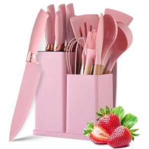 19 PCs Silicon Cooking & Knife Set (random color)