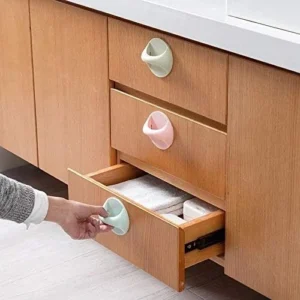 Door Handles Multi-Purpose Round Self Adhesive Instant Sticker Knob-SH69 Plastic Cabinet/Drawer Handle (random color)