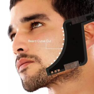 Men Double Sided Beard Shaping Comb | Beard L Shaped Trimmed Comb for Beard Styling