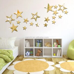 stars 24 pc set Acrylic mirror wall stickers