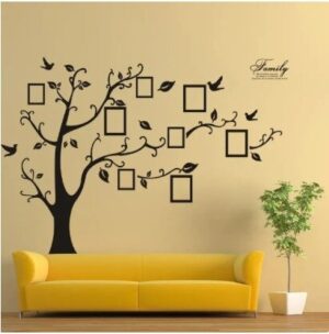 Large 250*180cm/99*71in Black 3d Diy Photo Tree Pvc Wall Stickers For Bedroom Big Size 3d Decals/adhesive Family Wall Stickers