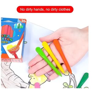 Children Pack of 12 Plastic Crayons, 12 Vibrant Crayons Colors, Caryon Pencils