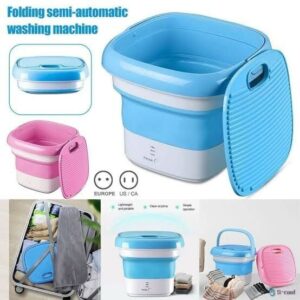 Semi-automatic Mini Folding Washing Machine ( Random Color )