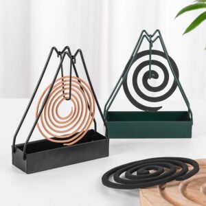 Triangular Mosquito Coil Holder, Spiral Mosquito Coil Holder Insect Repellent Incense Rack (random color)