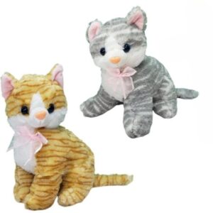 Smilling Small Kitten Plush / Stuff Toy Doll | Stuffed Cats for Kids Girls Boys Gift for Valentines Birthday - 35 cm Random color