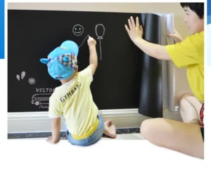 PVC Vinyl Black Board Wall Sticker Removable, with (2 pcs chalks)  For Kids Bedroom Size/Dimension 39*150 cm Size