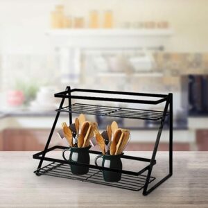 2 tier spice rack shelf kitchen accessories rack stand , Multi-purpose kitchen spice rack holder,