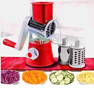 Drum Cutter Manual Vegetable Cutter Slicer Multifunctional Round Slicer Table Top Food Processor Blender Cutter random color