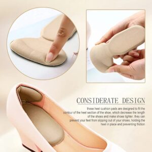 2pcs Insole Heel Cushion Pads, Shoe Grip Heel Protector, Foot Care Protector Sticky Heel Cushion Inserts for Women & Men - Beige