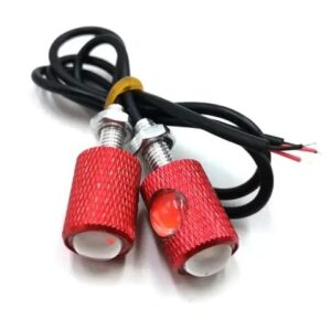 2pcs Mini Fancy Motor Bike Indicator, Also use for Number Plate screw | Tik Tok LED Indicator  Pieces | Fancy Bulb | Fancy Indicator For Bike - Red