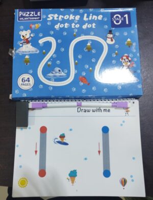 Kids Educational Learning Tracing Book Stroke Line Dot To Dot Magical  64 pages Big Size