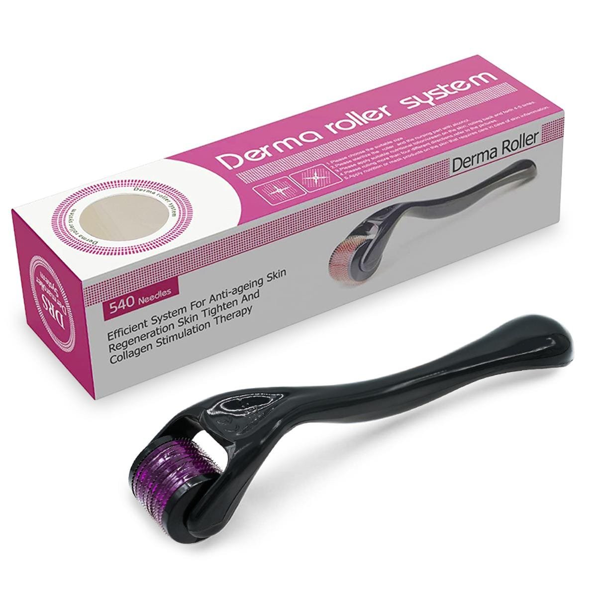 Pack of 2 Derma Roller Facial Hair Therapy Microneedle Hair Regrowth Beard Growth Anti Hair Loss Treatment Thinning Cartflix.pk