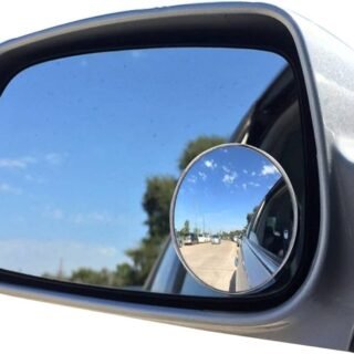 2pcs Round Blind Spot Mirrors ? Wide-Angle Lens for Enhanced Rear and Side View Visibility ? Convex Mirror for Cars, SUVs, and Trucks ? Universal Fit Safety Accessory - Glass Material