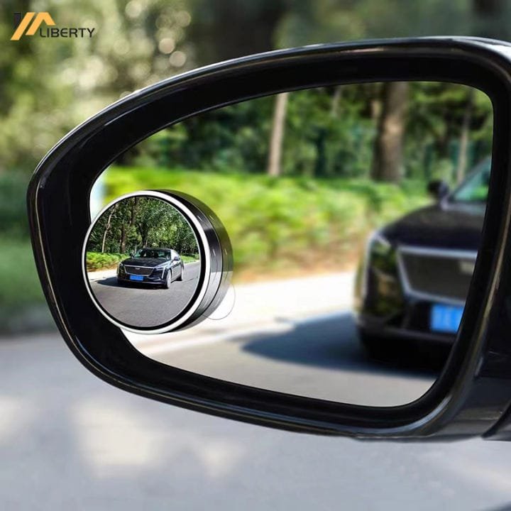 2pcs Round Blind Spot Mirrors ? Wide-Angle Lens for Enhanced Rear and Side View Visibility ? Convex Mirror for Cars, SUVs, and Trucks ? Universal Fit Safety Accessory - Glass Material