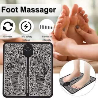 pack Of 2 Ems Butterfly Portable Neck Massager Rechargeable, And  Ms Foot Massager Pad Improve Blood Circulation
