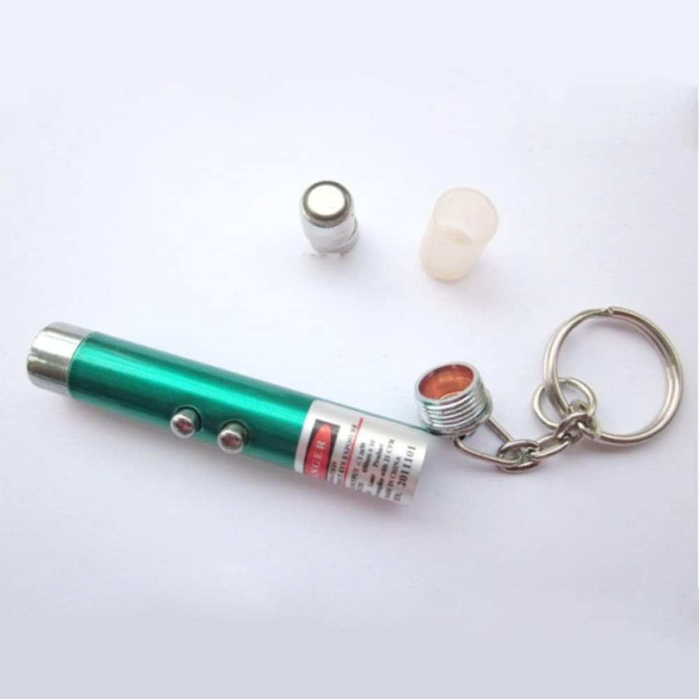 Pack of 10 Laser LED Light with Key Chain | Mulituse Laser Pointer random color