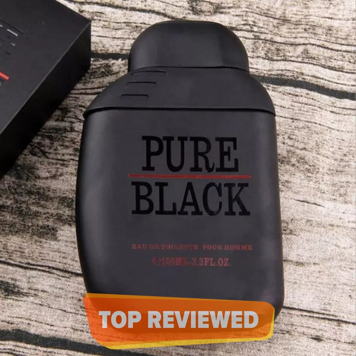 Pack of 1 - Creation Lamis Pure Black Eau de Toilette Spray for Men Bold and Masculine Fragrance 34 Fluid Ounces Long-Lasting Scent Premium Designer-Inspired Cologne - 100ml