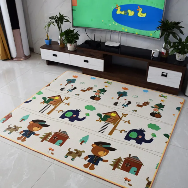 Crawling Mat for Baby Floor Play Mat Double-Sided Baby Playmat Foam Reversible Waterproof Game Mat for Infants Toddlers Kids Random Color Random Design Cartflix.pk