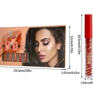 Pack of 12 WaterProof Matte Nude Redish Shades Lipgloss