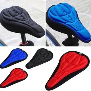 Bicycle Saddle Seat Cover Soft GEL Foam Pad Padded Breathable Non-slip Random color