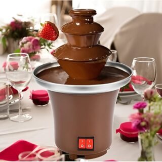 CHOCOLATE FOUNTAIN 3-TIER MINI CHOCOLATE Tower Three Layer MELTING Fondue Pot Cartflix.pk