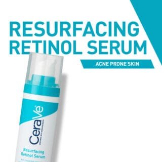 CeraVe Resurfacing Retinol Serum For Post Acne Marks Formulated With Licorice Root Extract Niacinamide Brightening Serum Pore Minimizer For Face Post Acne Skin Barrier Repair Non-Comedogenic - 30ml Cartflix.pk