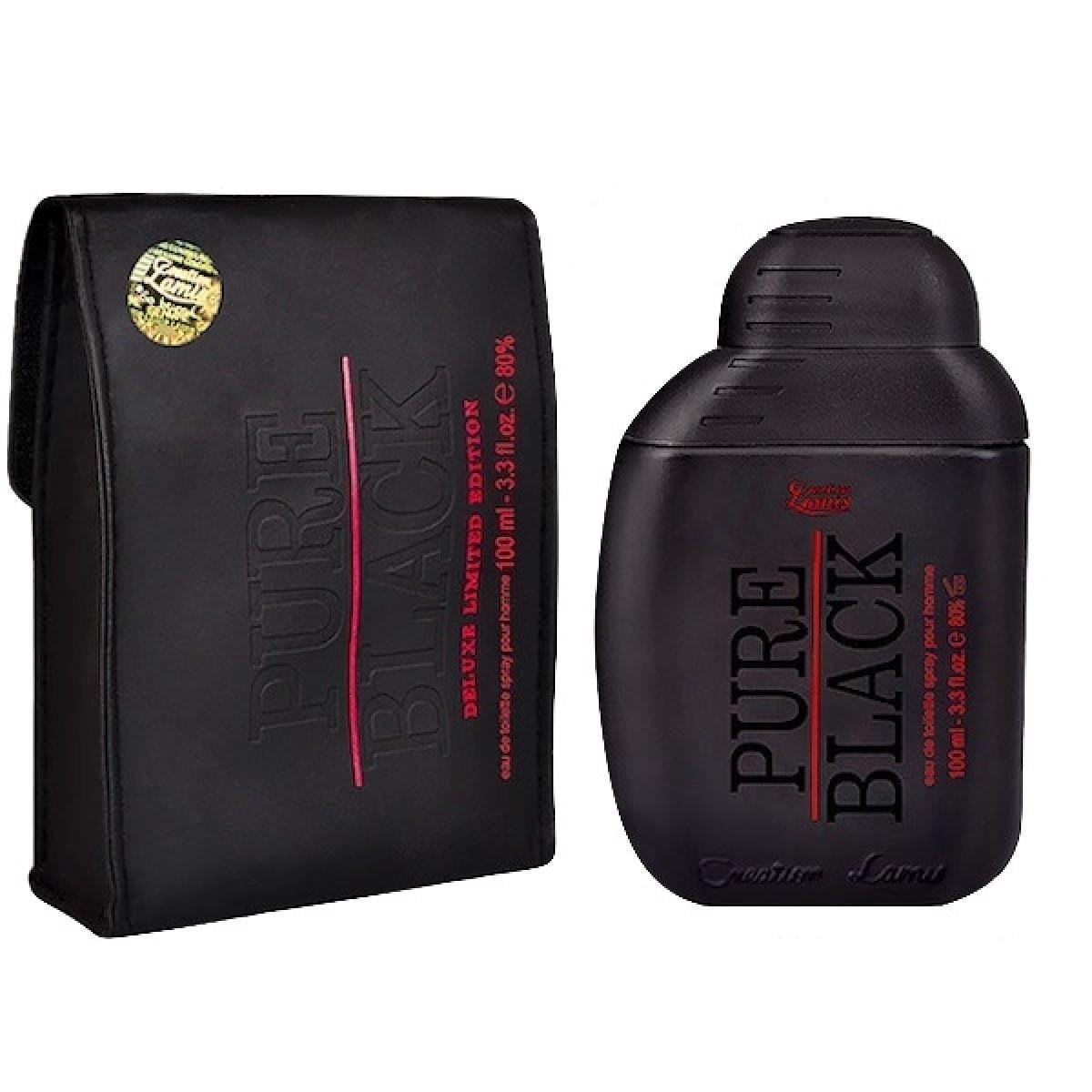 Pack of 1 - Creation Lamis Pure Black Eau de Toilette Spray for Men Bold and Masculine Fragrance 34 Fluid Ounces Long-Lasting Scent Premium Designer-Inspired Cologne - 100ml