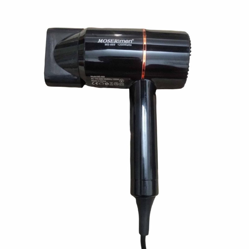 Mosermen 1200W Hair Dryer | Fast Drying Stylish Design For Men And Women Hot And Cold MS-669 Cartflix.pk