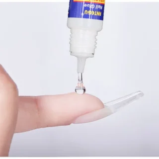 Pack of 5 Strong Nail Glue for Nail Art Decorations Artificial Nails Quick-Drying Adhesive for Press-Ons Nail Tips Rhinestones DIY Manicure