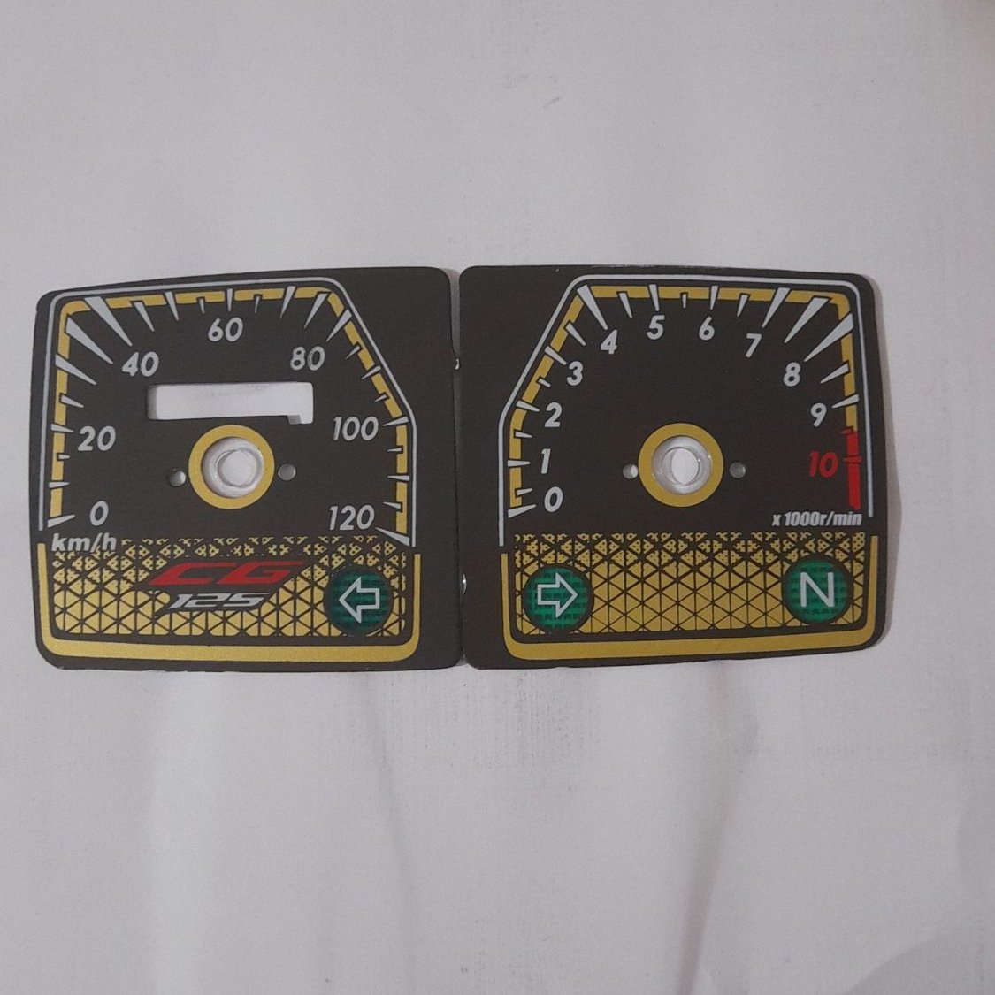 Speedometer Dial Plate For Gold Edition 125cc Motorcycle | Dial Plate for 125cc Bikes Cartflix.pk