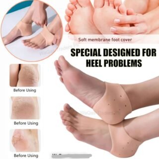 Pair of half Heel Pain Anti Crack Silicone Set - Anti Crack For Pain Relief Unisex With Box Cartflix.pk