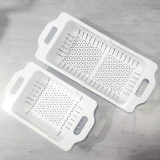 Kitchen Plastic Dish Drainer and Drying Rack Sink Basket for Washing Bowls Utensils Vegetables Fruits Storage Organizer Random color