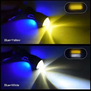 Bike LED Headlight Bulb with 5 Function- Police Light Red, Blue White and Yellow Light with Police Flasher CD70 CG125 Motor bike