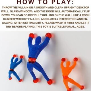 Pack Of 20 Sticky Spider Man Climbing Wall Toy For Kids Sticky Wall Climbers Spider Men Toys (Random color)