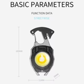 Multifunction Keychain COB Work Lights Strong Magnet Mini Torch with Cigarette Lighter Screwdriver USB Rechargeable Flashlight Random color Cartflix.pk
