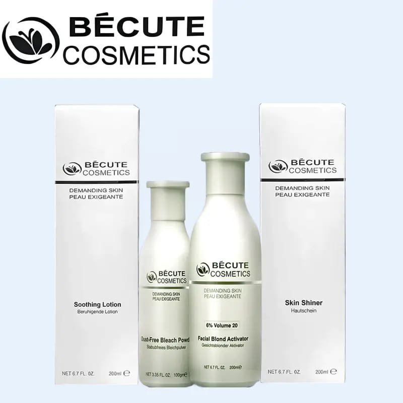 BeCute Whitening Brightening Skin Polisher With Activator - Volume 20 Activator 200ml - Dust-Free Blonder 100gm