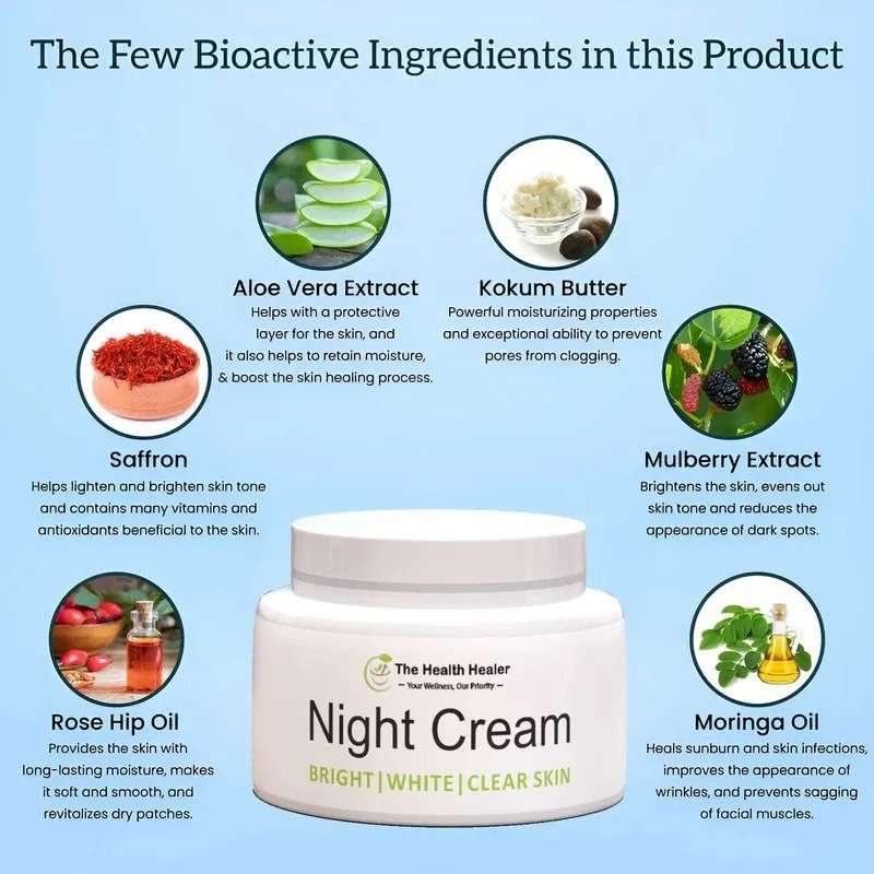 Pack of 2 The Health Healer Night Cream 50 Gram | Best Quality Cream | Night Cream Cartflix.pk