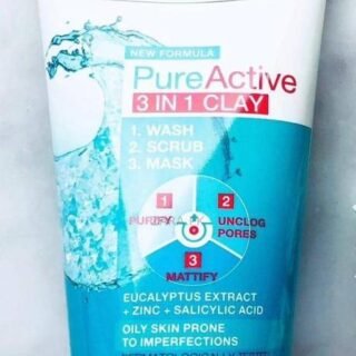 3 in 1 Garnier Skin Natural Pure Active Wash Scrub Mask