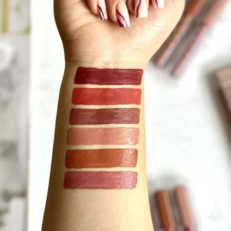 Pack of 6 Nude Look High Pigment Matte Lipgloss Long Lasting Soft Smooth Lipgloss Random Color Cartflix.pk