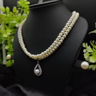 Imported Exquisite Pearl Necklace Set with Radiant Pendant Earrings | Best Quality Necklace For Girls Women Cartflix.pk