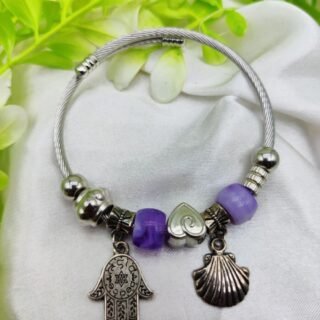 1 Piece Imported Hamsa Hand Pandora Charm Bracelet - A Symbol of Elegance and Protection Cartflix.pk