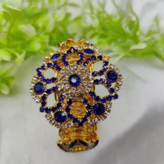 Imported Golden Lace Crystal Bracelet | Royal Ruby Elegance Bracelet | Royal Sapphire Glam Bracelet - Adjustable Bracelet ? Best Quality Artificial Bracelet For Girls & Women ( Random Color )