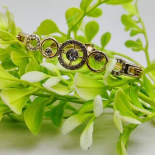 Radiant Adjustable Circle Crystal Bracelet - Imported Elegance | Best Quality Artificial Bracelet For Girls & Women | for Every Occasion