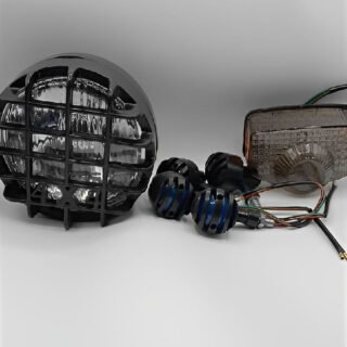 Pack of 3 Cafe racer kit Items Cafe Racer Style Bike Lighting Set | Headlight Taillight Indicators