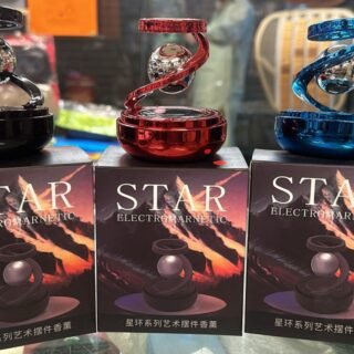 Star Solar Powered Levitating Ball Air Freshener for Car Dashboard Aesthetic Car Decor | Best Quality Random Color Cartflix.pk