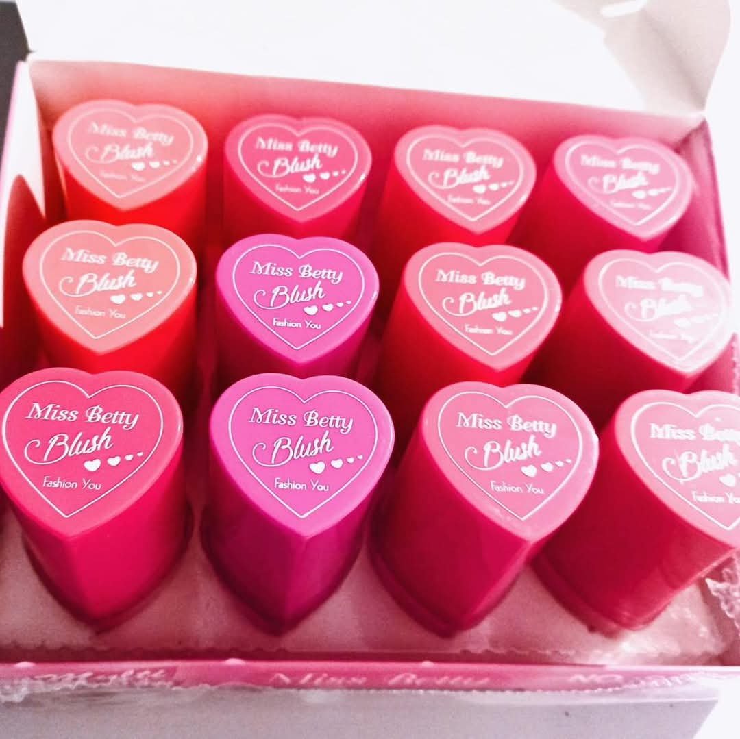 Pack of 3 Miss Betty Blush High Pigment Jelly Tint Blush Lip Gloss Stick Blusher long Lasting Natural Moisturizing Tint Lip Without Box