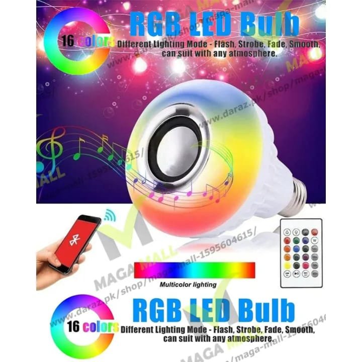 Smart LED Light Bulb with Built-in Bluetooth Speaker Remote | Best Quality Bluetooth Speaker