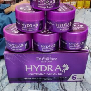 Derma Face Hydra Whitening Facial Kit 6 steps Whitening And Glowing Facial Kit 300ml