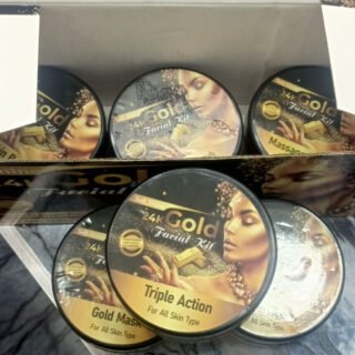 Soft Shine 24K Gold Facial Kit Whitening Facial Kit 6 steps Whitening And Glowing Facial Kit 300ml