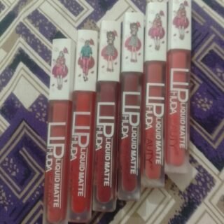6-Piece Matte Lip Gloss Set Multicolor Shades Long-Lasting Liquid Formula Velvet Finish - Random Shades without box Cartflix.pk